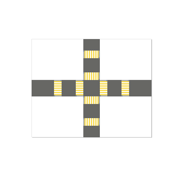 Имитация четырехстороннего перекрестка 11000 х 9000 мм