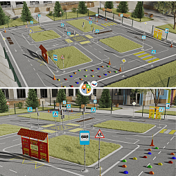 Автогородок с велосипедной зоной "Старт"