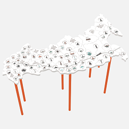 Стол-карта  "Путешествуем по России" интерактивный