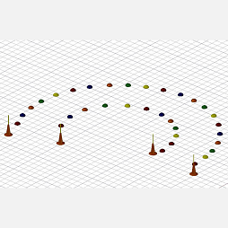 Препятствие для велосипедистов "Изгиб дороги", набор фишек