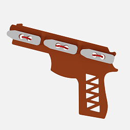 Шнуровка для детей "Пистолет Жу-Жу" развивающая