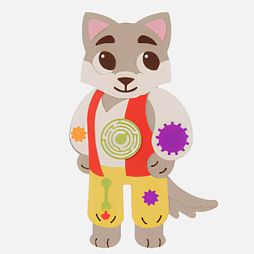 Игровой развивающий Бизиборд "Волчонок"