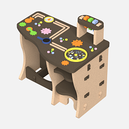 Игровой развивающий модуль с бизи элементами "Стол Сибур"