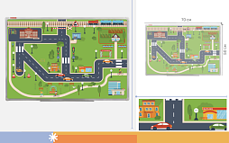 Магнитно-маркерная доска "Безопасный маршрут школьника" с комплектом тематических магнитов