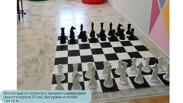 Доска для шахмат Жу-Жу пластиковая 1600 х 1600 мм