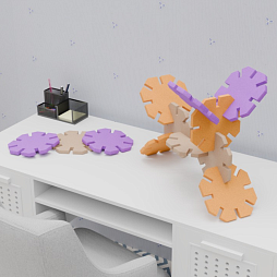 Мягкий 3D-конструктор "Фантазия" крупный 260 мм с ящиком