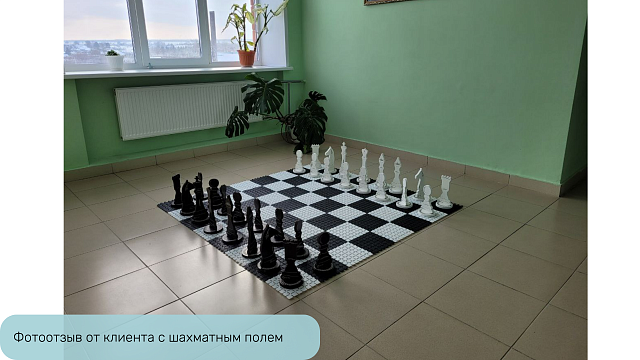 Доска для шахмат Жу-Жу пластиковая 1600 х 1600 мм