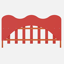 Элемент навесной "Ширма" красная, для красного ограждения