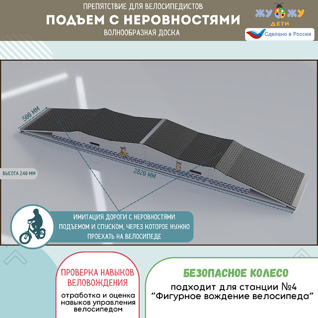 Комплект препятствий "Безопасное колесо" для велосипедистов №1 