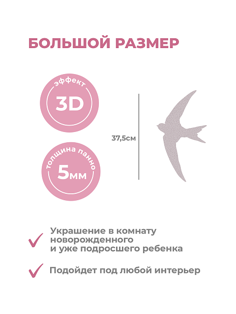 Панель ласточки (розовые)