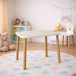 Столик детский белый. Серия "Утро в детском саду" акционный