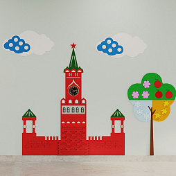 Развивающая настенная панель мобильная "Патриотические символы" миди, мягкий полимер