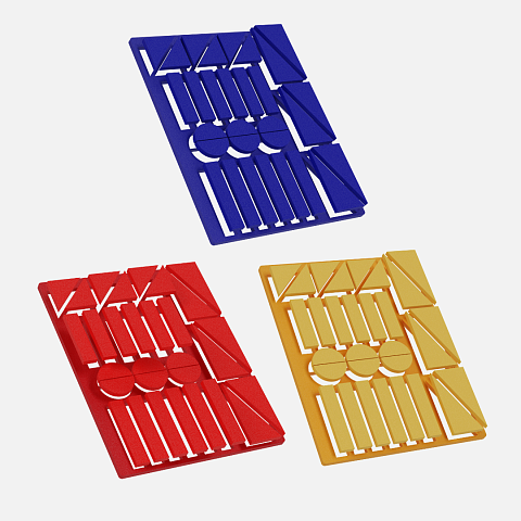 Магнитный конструктор Жу-Жу "Геометрический", набор с планшетом А4