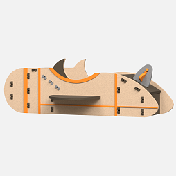 Игровой развивающий модуль с бизи элементами "Самолет"