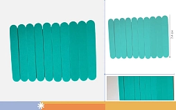 Счетный материал 10 палочек коротких, цвет салатовый, математика