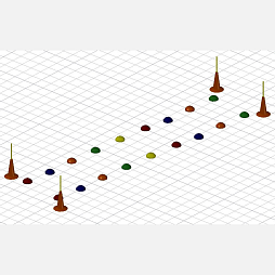 Препятствие для велосипедистов "Узкая дорога", набор фишек