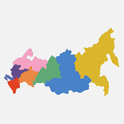 Развивающий модуль к настенной мозаике Жу-Жу "Карта России"