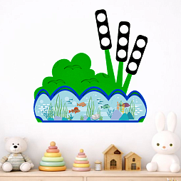 Элемент настенной панели "Вода с камышом" мягкий полимер