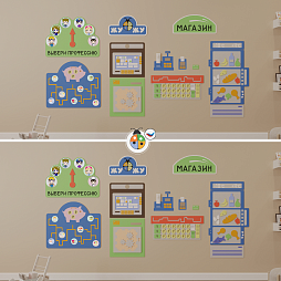 Настенная развивающая панель из мягкого полимера "Финансовая грамотность", мягкий полимер