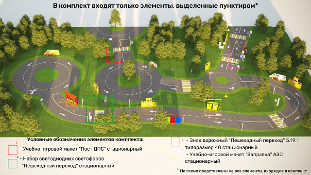 Зона ПДД с электропроводкой Автомобильная тематика