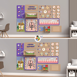 Дидактическая настенная панель "Азбука здоровья"