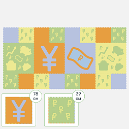 Напольная панель-конструктор "Финансовая грамотность", мягкий коврик