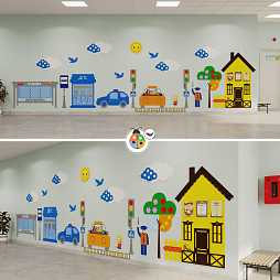 Развивающая настенная панель мобильная "ПДД" макси, комплект