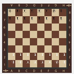 Доска для шахмат Жу-Жу плотная виниловая обучающая 2400 х 2400 мм