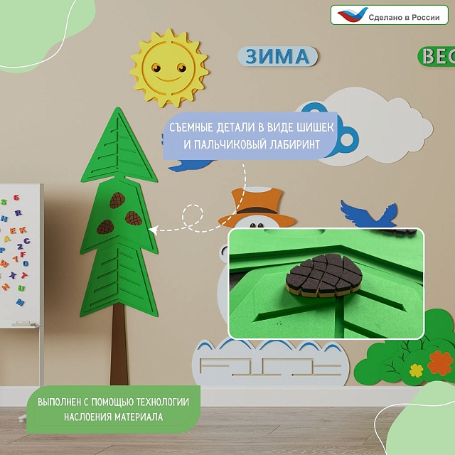 Элемент настенной панели "Ёлка", мягкий полимер