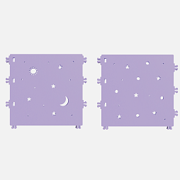 Мягкий манеж для малышей: угловые секции 2 шт "Звезды", дизайн-серия "Космос"