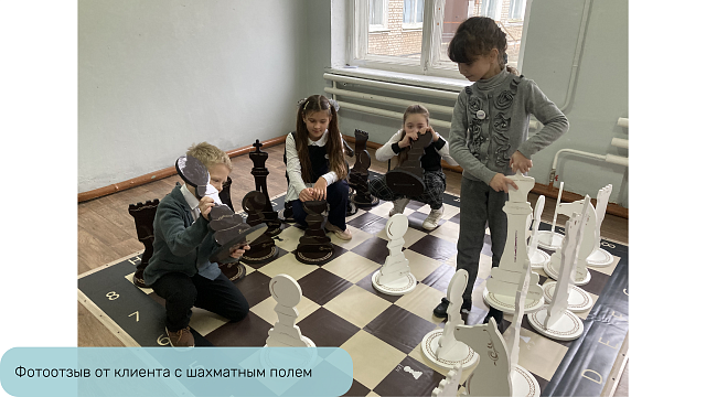 Доска для шахмат Жу-Жу плотная виниловая обучающая 2400 х 2400 мм