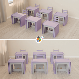 Комплект мягкой сборной мебели Жу-Жу для класса нерегулируемый, дизайн серия «Космос»