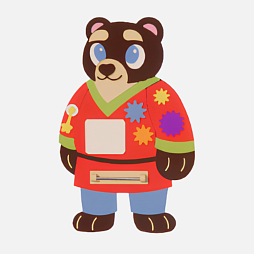 Игровой развивающий Бизиборд "Мишутка"