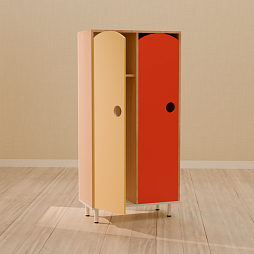 Шкафчик 2-секционный для детского сада