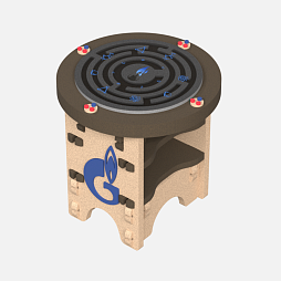 Игровой развивающий модуль с бизи элементами "Стол Газпром"