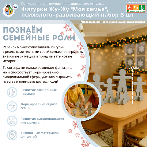 Фигурки Жу-Жу "Моя семья", психолого-развивающий набор 6 шт