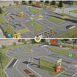 Автогородок с велосипедной зоной "Профи"