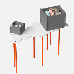 Стол-карта с пазлами из Эвы "Собери Россию" с тематическими фишками