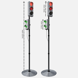 Набор светодиодных светофоров "Пешеходный переход" с обратным отсчетом времени и анимацией, мобильный