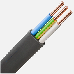 Кабель силовой в гофре, для прокладки от источника 220 к щитку