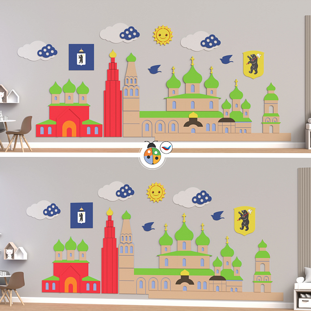 Развивающая настенная панель мобильная "Ярославль"