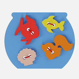 Шнуровка для детей "Аквариум Жу-Жу" развивающая