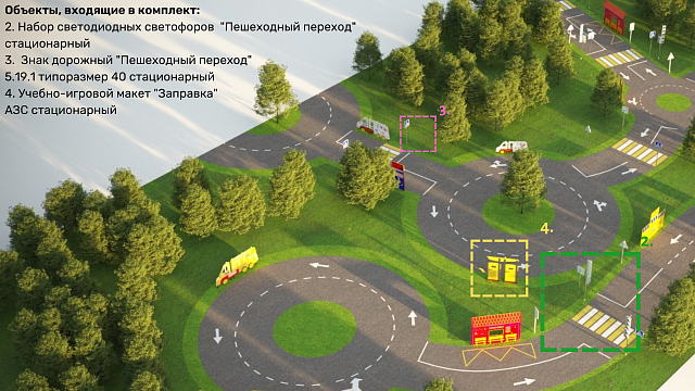 Зона ПДД с электропроводкой Автомобильная тематика