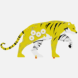 Бизи-стенд "Тигр" декоративно-развивающий