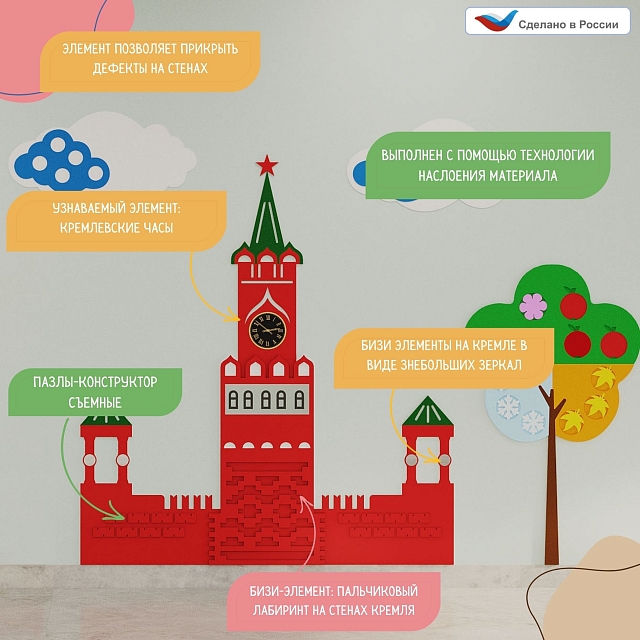 Элемент настенной панели "Кремль", мягкий полимер