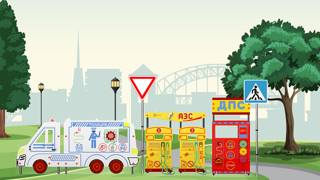 Зона ПДД без электропроводки Автомобильная тематика