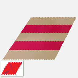 Коврик конструктор для игр и ползания "Жу-Жу", 25 клеток "Ромб", бежево-красный