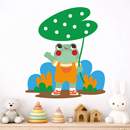 Элемент настенной панели "Теремок" Лягушка с листом