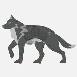 Бизи-стенд "Волк" декоративно-развивающий