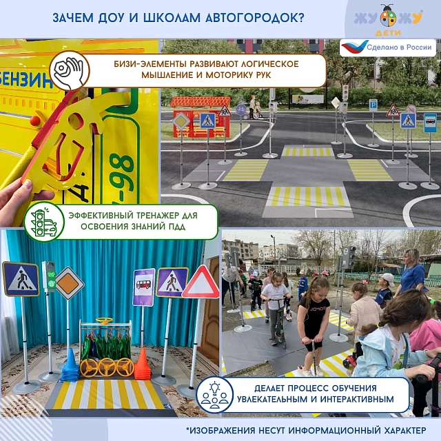 Имитация четырехстороннего перекрестка 5500 х 4500 мм с разметкой